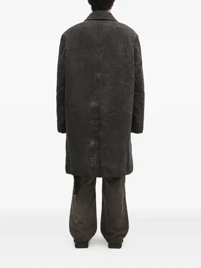 Rick Owens Drkshdw Buttoned Patch-pocket Coat In Brown