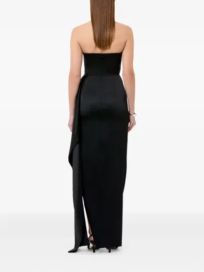 Nicholas Erelyn Strapless Draped Maxi Dress In Black