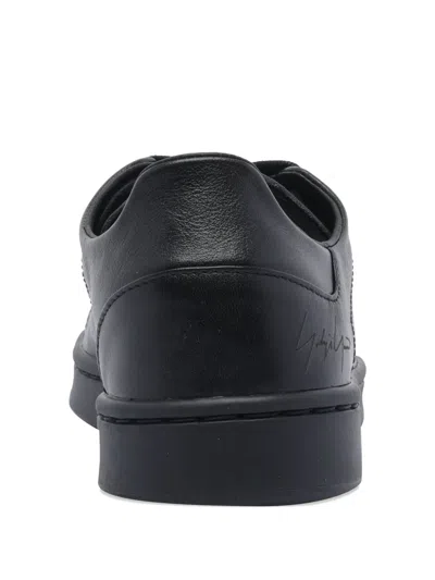 Y-3 Low-top Sneakers With Perforated Detailing And Rubber Sole In Black