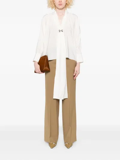 Max Mara Loose Blouse In Pure Silk Leonida In White