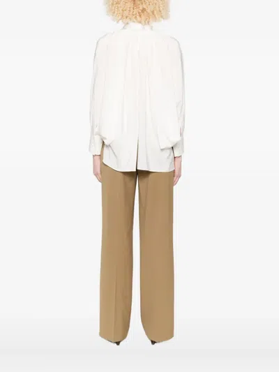 Max Mara Loose Blouse In Pure Silk Leonida In White