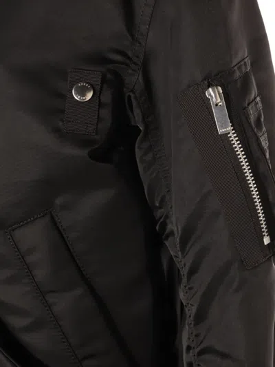 Sacai Women's Nylon Twill Blouson With Drawstring In Black