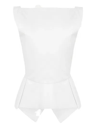 Vivienne Westwood Square-neck Button Down Top In White