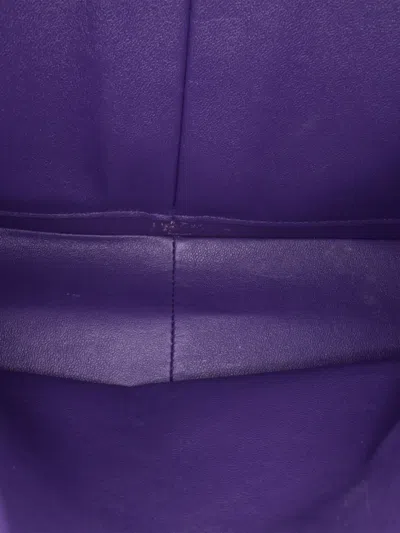 Pre-owned Chanel 2015-2016 Jumbo Classic Lambskin Double Flap Shoulder Bag In Purple