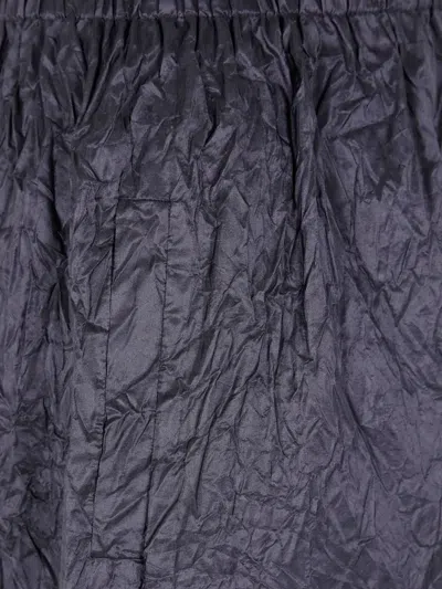 Daniela Gregis Crumpled Silk Trousers In Black