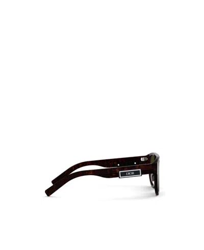 Dior Logo Sunglasses In Brown