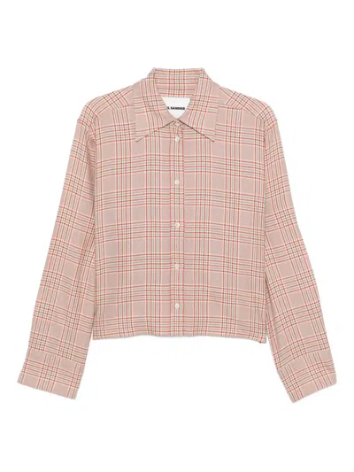 Jil Sander Checked-pattern Button-down Shirt In Multi