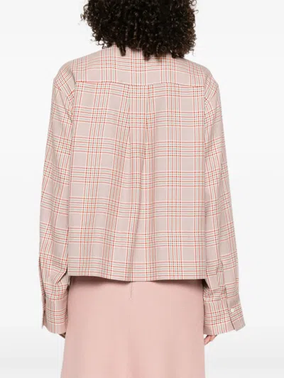 Jil Sander Checked-pattern Button-down Shirt In Multi
