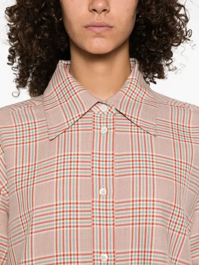 Jil Sander Checked-pattern Button-down Shirt In Multi