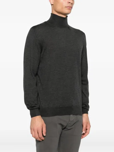 Fedeli Turtleneck Sweater In Gray