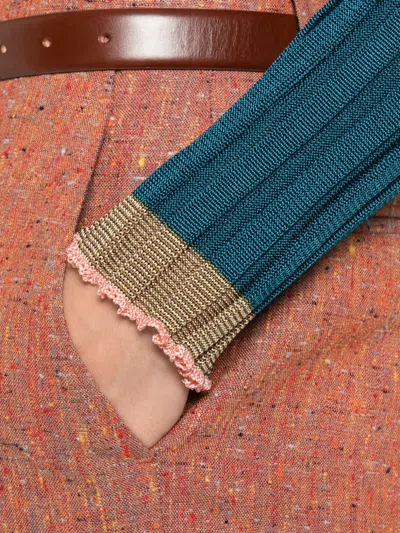 Etro Textured Knit Pullover In Blue