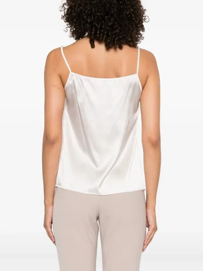 Peserico Stretch-silk Top In White