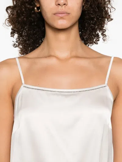 Peserico Stretch-silk Top In White