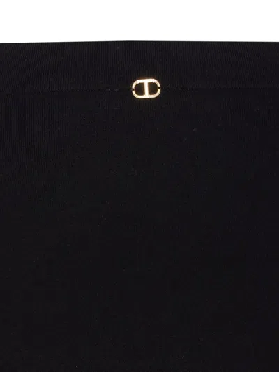 Twinset Falda Semilarga - Negro In Black