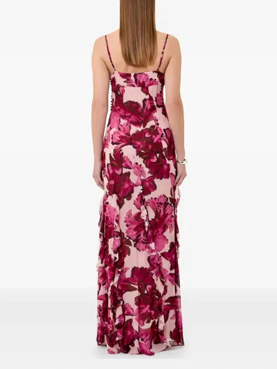 KAMILA 花卉印花荷叶边超长连衣裙