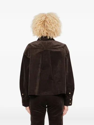7 For All Mankind Corduroy Button-up Shirt In Brown
