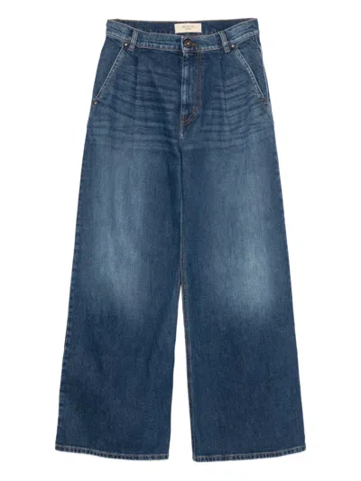 Weekend Max Mara Pleated-front Jeans In Blue