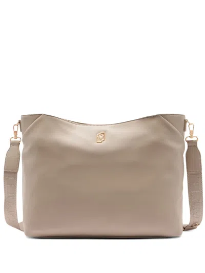 Liu •jo Medium Tote Bag With Charm In Neutral