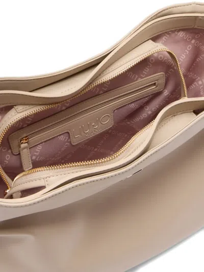 Liu •jo Medium Tote Bag With Charm In Neutral