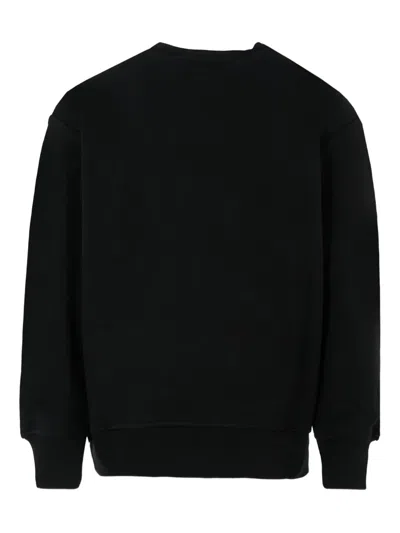 Msgm Logo-print Cotton Sweatshirt In Black