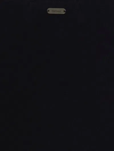 Barbour Elbow-patchs Wool-cotton Blend Sweater In Blue