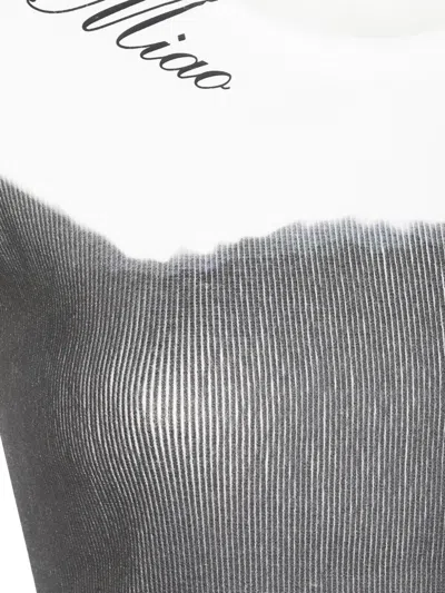 Blumarine White And Black T-shirt In Black