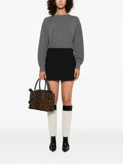 Twinset Twin-set Soft Wool Blend Sweater In Gray