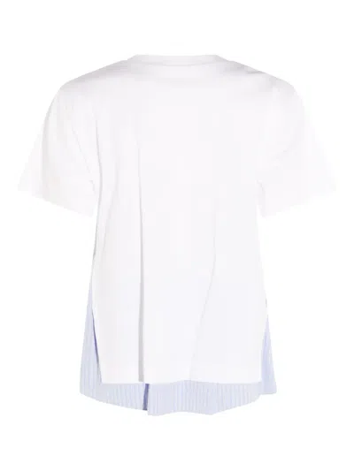 Sacai White Cotton T-shirt In White
