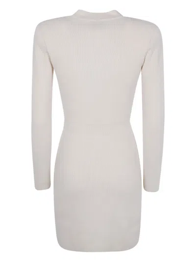Elisabetta Franchi Robemanteau Dress In White