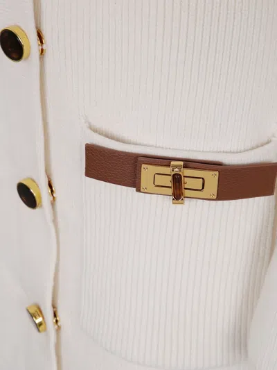 Elisabetta Franchi Robemanteau Dress In White