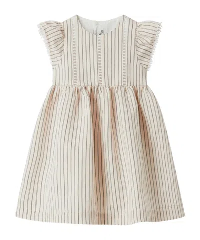 Il Gufo Striped Dress In White