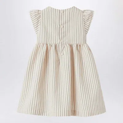 Il Gufo Striped Dress In White