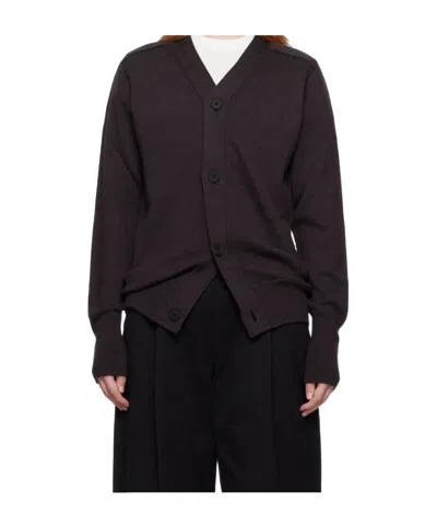 Studio Nicholson Brown Extra Fine Merino Wool Conan Cardigan In Brown