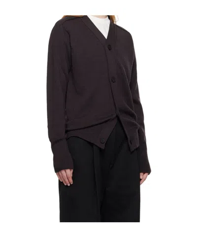 Studio Nicholson Brown Extra Fine Merino Wool Conan Cardigan In Brown