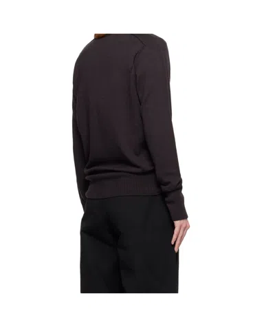 Studio Nicholson Brown Extra Fine Merino Wool Conan Cardigan In Brown