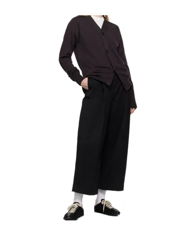 Studio Nicholson Brown Extra Fine Merino Wool Conan Cardigan In Brown