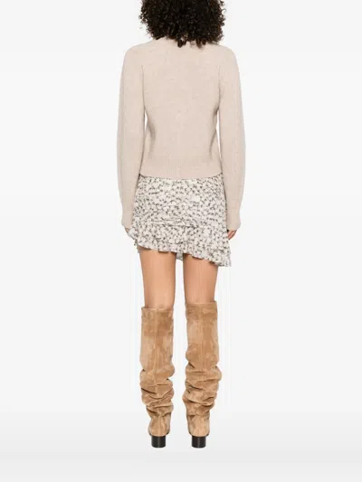 Isabel Marant Sand Wool Blend Leandra Sweater In Gold