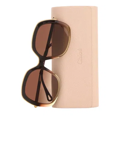 Chloé Square-frame Sunglasses In Brown