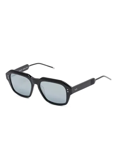 Thom Browne Rectangular-frame Sunglasses In Black