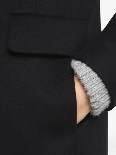 Fay Toggle Coat In Wool Cloth In Black