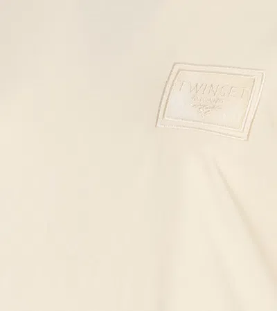 Twinset T-shirt Regular Avec Broderie Et Logo In Neutral