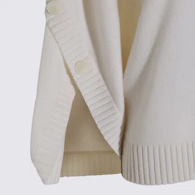 Max Mara White Wool Ampex Knitwear In Gray