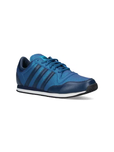 Adidas Originals Mens Night Indigo Galaxy Og Faux-leather Trainers In Blue