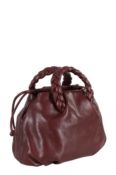 Hereu Braided Handle Shoulder Bag With Long Strap In Brown