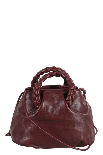 Hereu Braided Handle Shoulder Bag With Long Strap In Brown