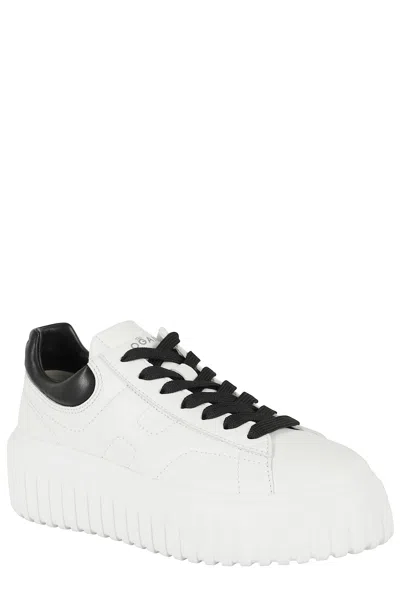 Hogan H-stripes Lace Up Sneakers In Multi