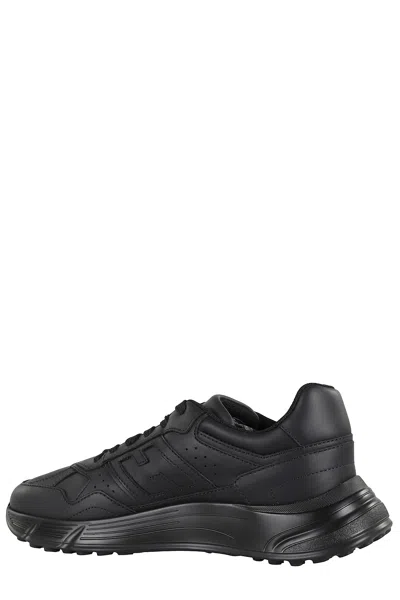 Hogan Hyperlight Lace-up Sneakers With Memory Foam Insole In Black