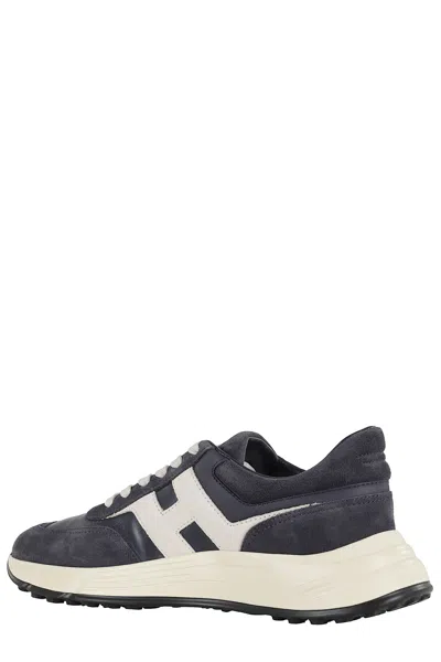Hogan Hyperlight Suede And Nappa Leather Sneakers In Black