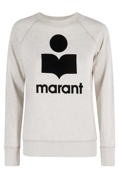 Isabel Marant Étoile Marant Etoile Moby Sweatshirt With Flocked Logo In Neutral