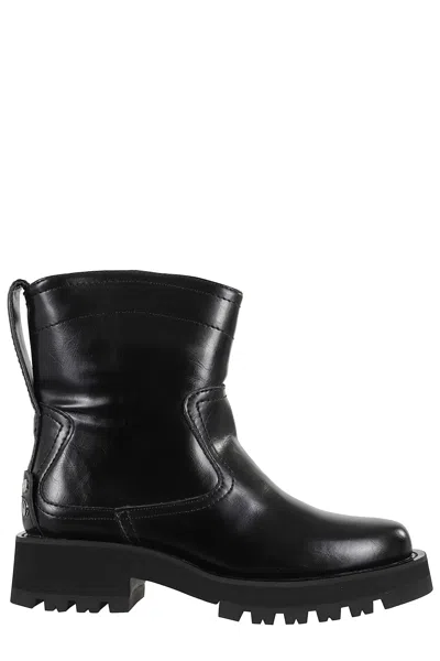 Ganni Studs Low Boot In Black